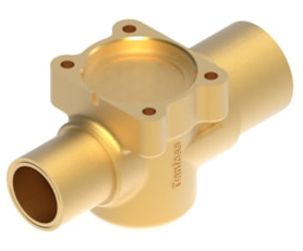 N404-8760 Danfoss TE55 ventielhuis  | ODM 1.1/8" x 1.3/8" | Recht